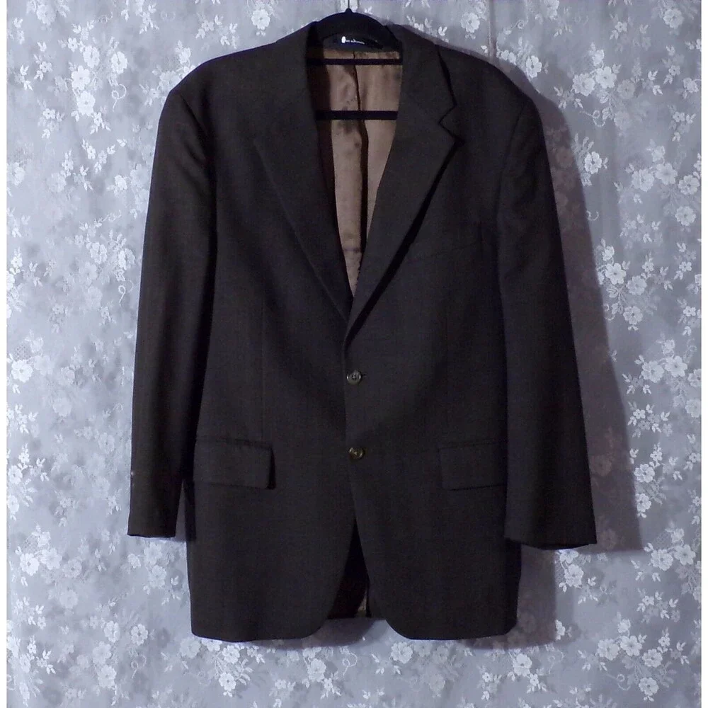 Vintage 90s Sportcoat 1990s Marshall Fields Hudsons Brown Wool Size 42R